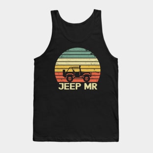 Jeep Mr Vintage Jeep retro jeep sunset jeep jeep men Tank Top